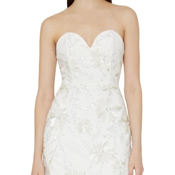 Milly | Ronni Cady Embroidered Sheath Dress | Color: White | Size 4 - Picture 2 of 6